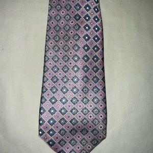 Saddlebred Men’s Pink Neck Tie with Gray. NWT